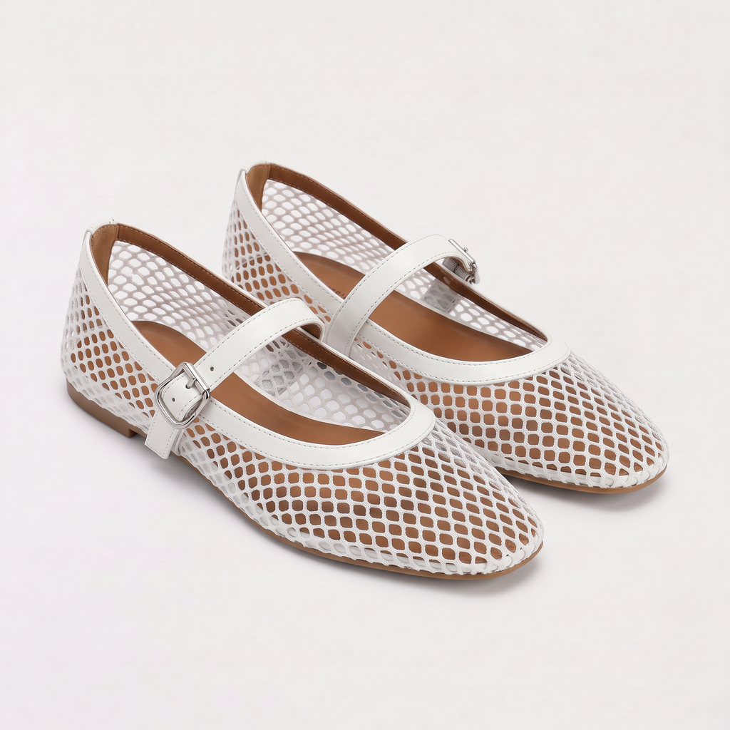 Women's Mesh Mary Jane Ballet Flats