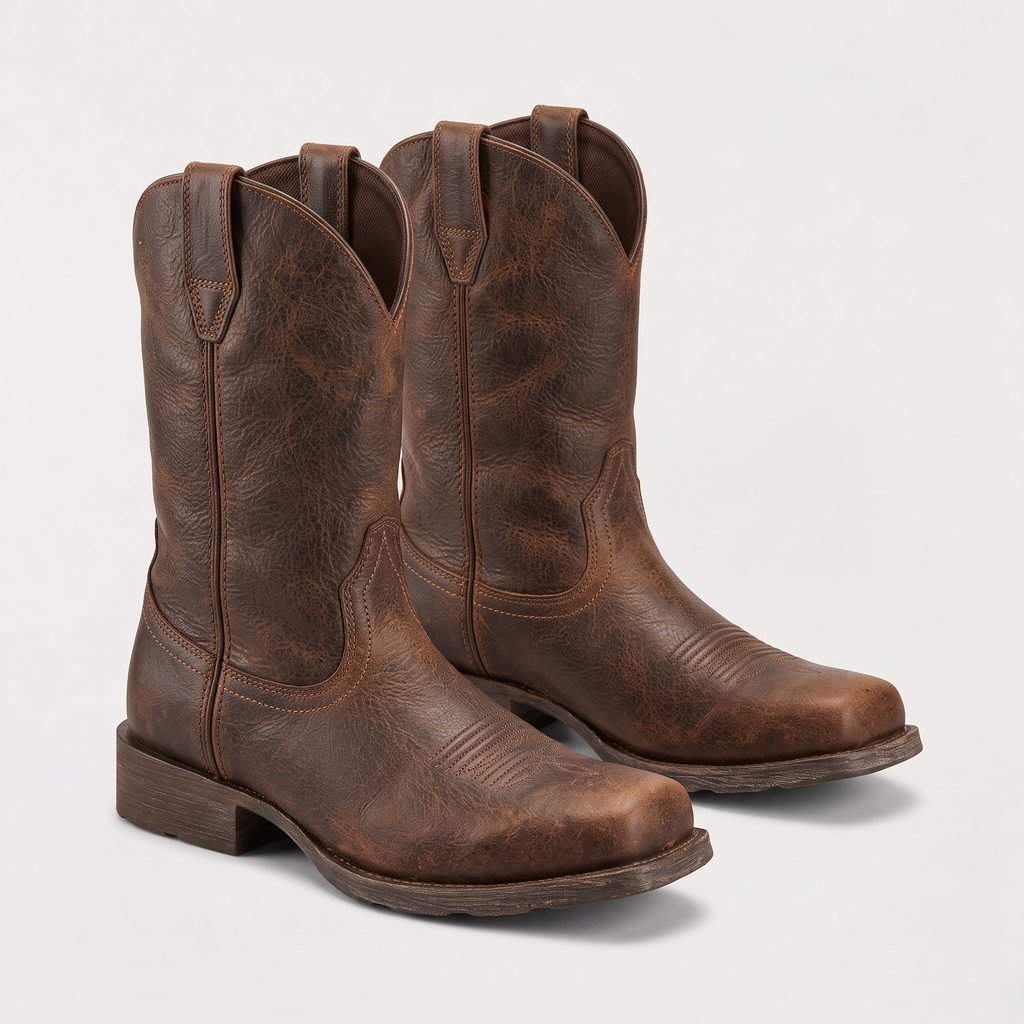 Men's Distressed Western Pull-On Boots