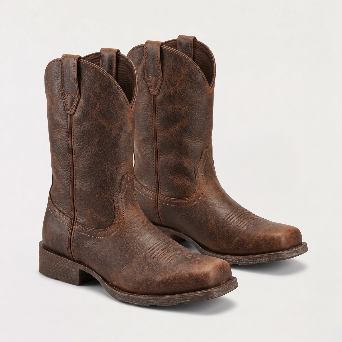 Men's Distressed Western Pull-On Boots