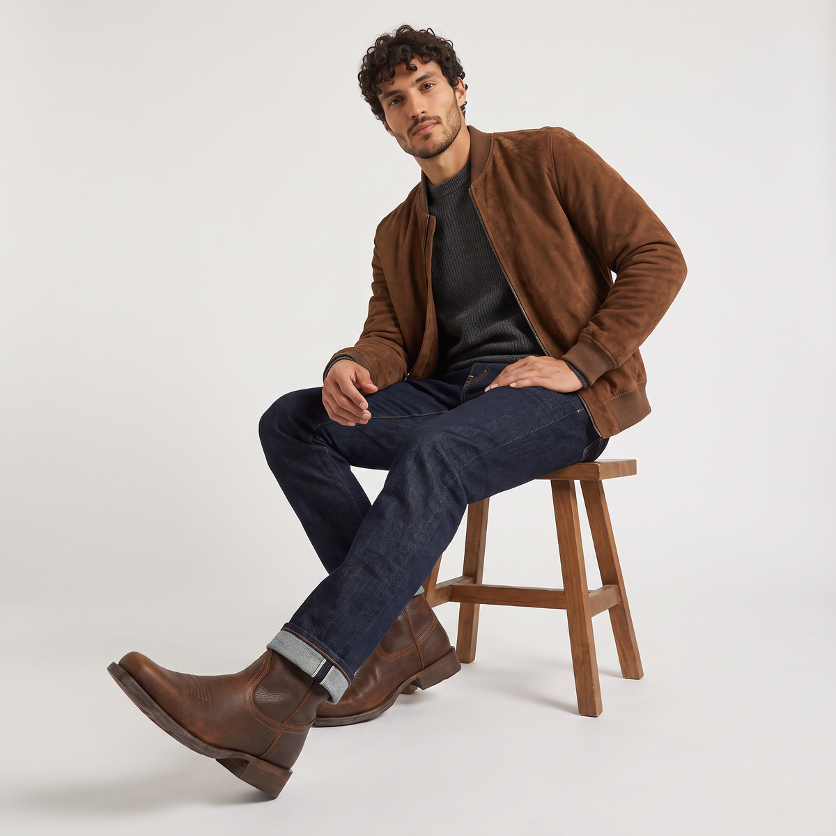 Men's Distressed Western Pull-On Boots