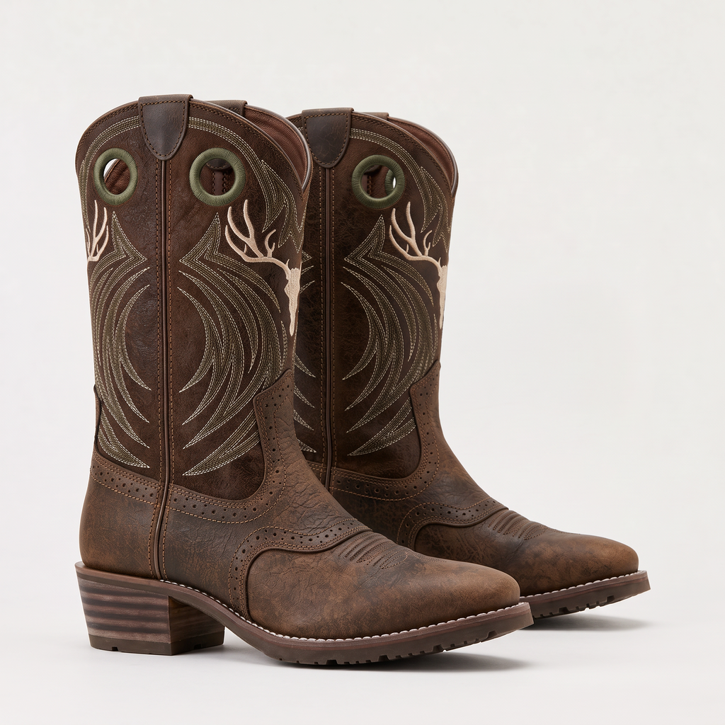 Men's Classic Embroidered Western Cowboy Boots