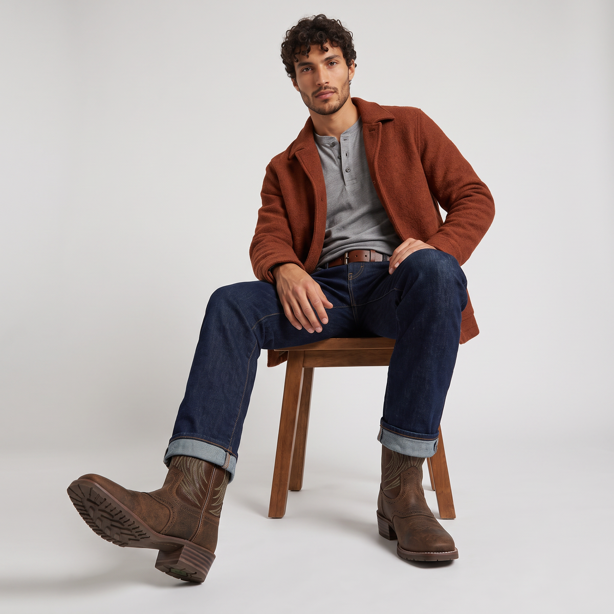 Men's Classic Embroidered Western Cowboy Boots