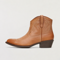 Women's Stonewashed Leather Western Ankle Boots