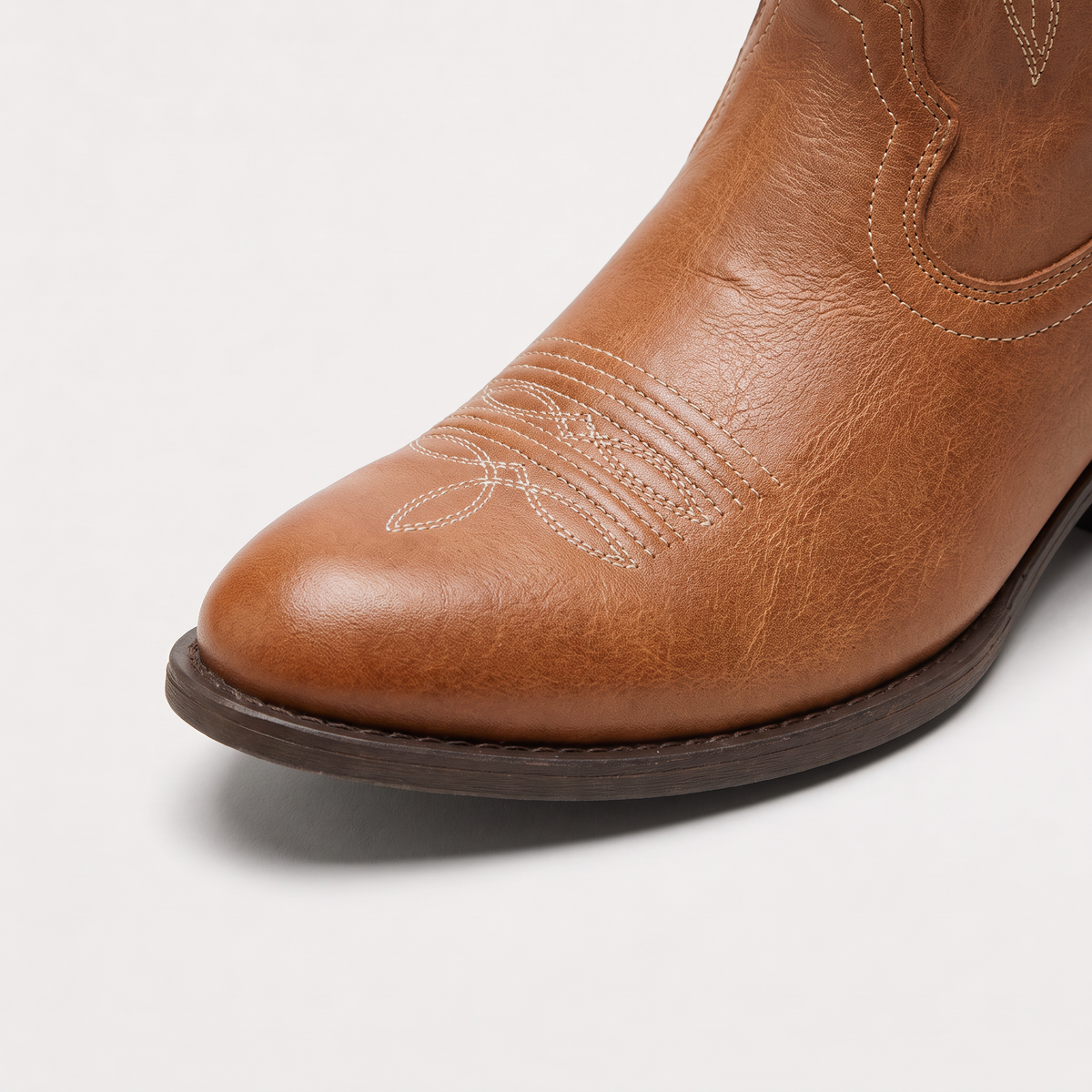 Women's Stonewashed Leather Western Ankle Boots