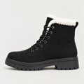 Women's Faux Fur Lined Lace-Up Ankle Boots