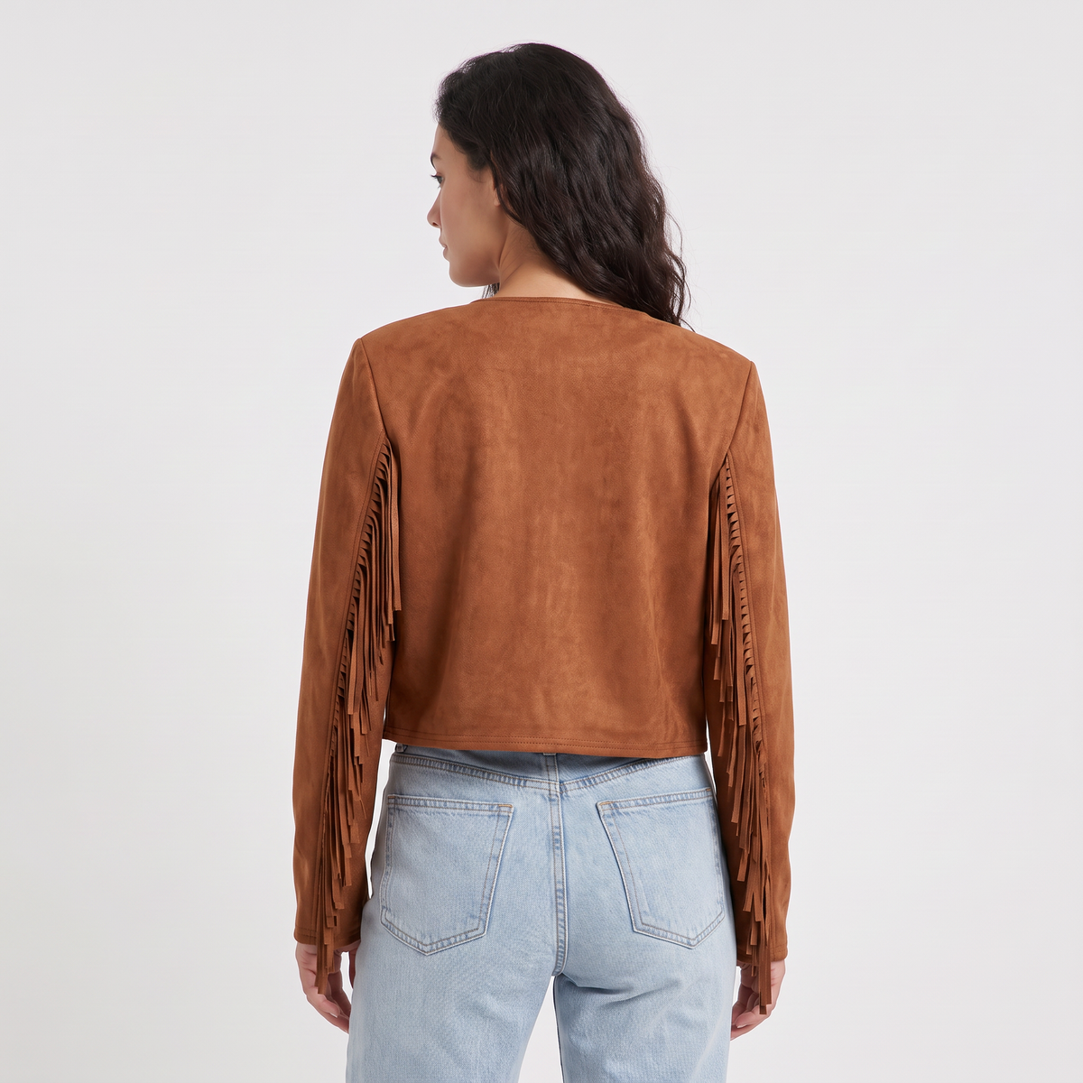 Women's Western Fringe Cropped Jacket