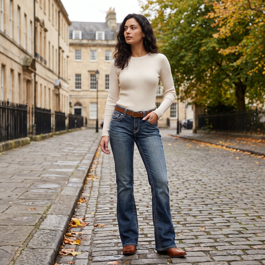 Women's Mid-Rise Slim Bootcut Jeans