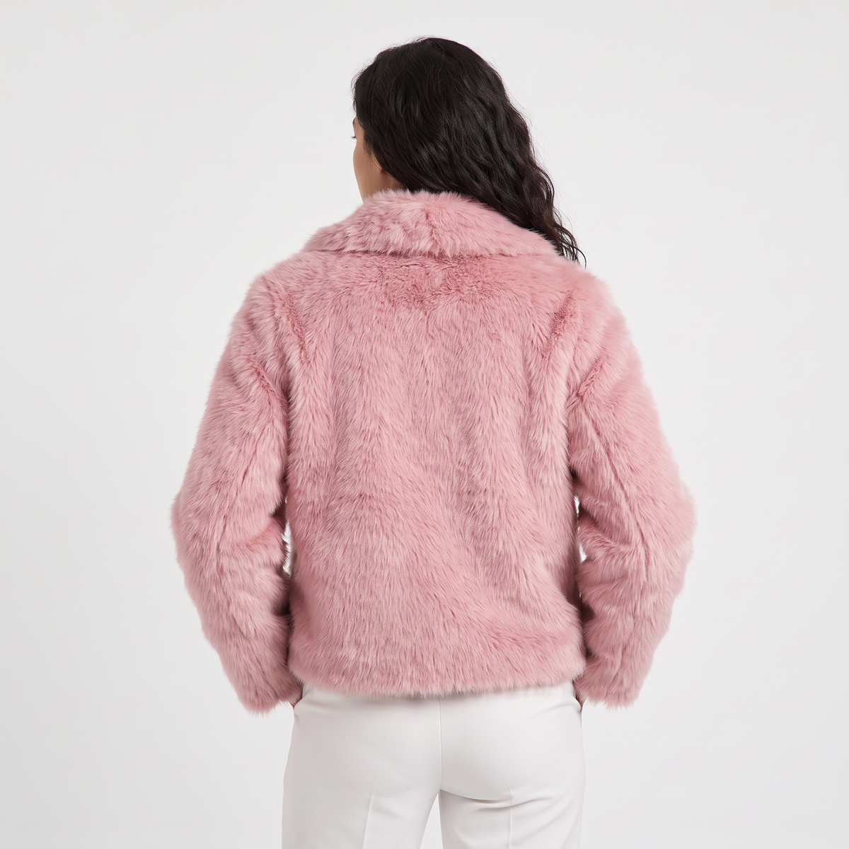 Women's Cropped Faux Fur Jacket