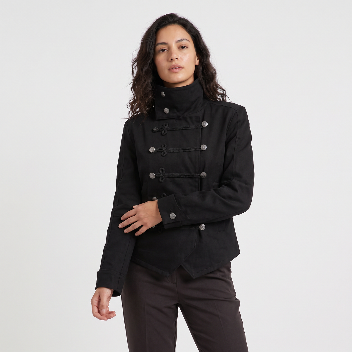 Women's Jet Black Napoleon Jacket