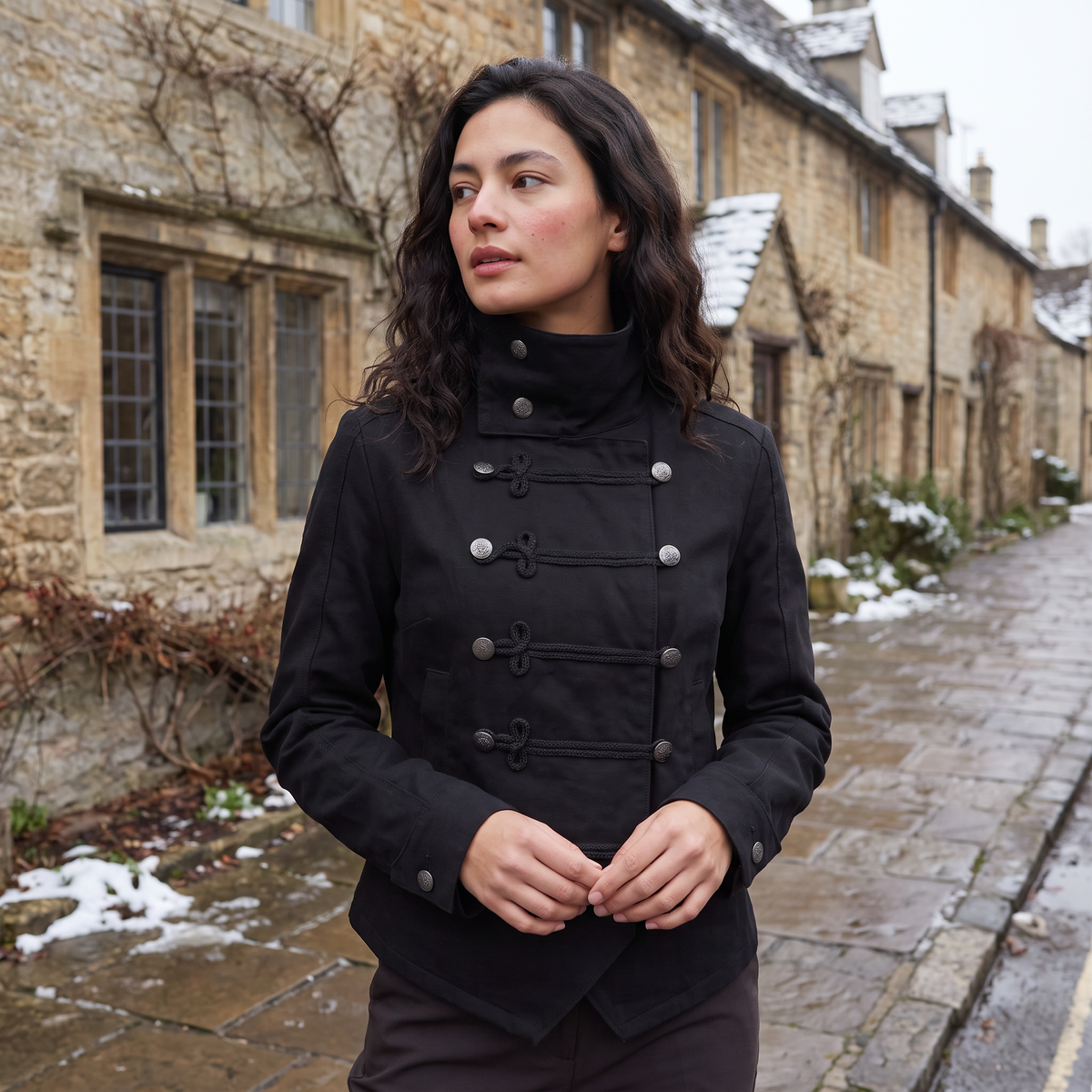 Women's Jet Black Napoleon Jacket
