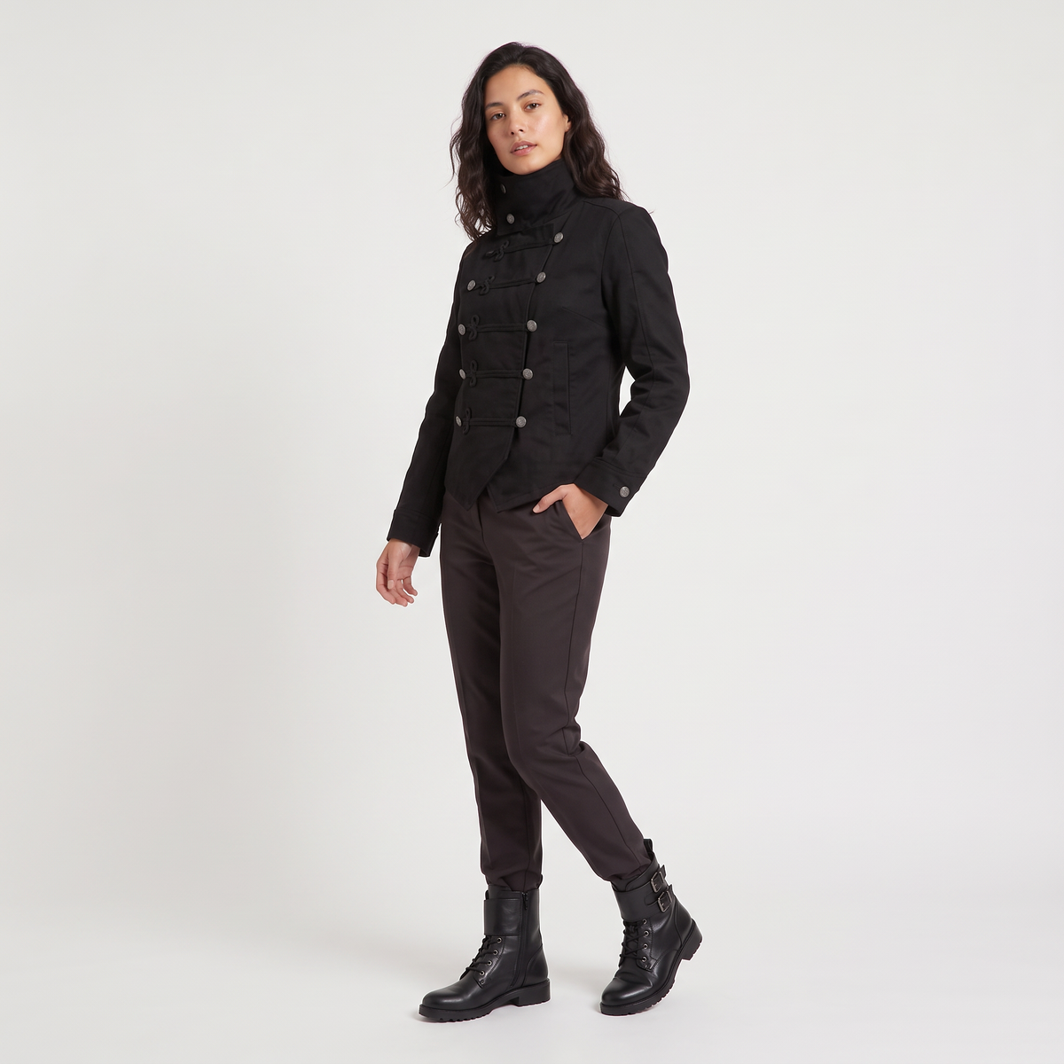 Women's Jet Black Napoleon Jacket