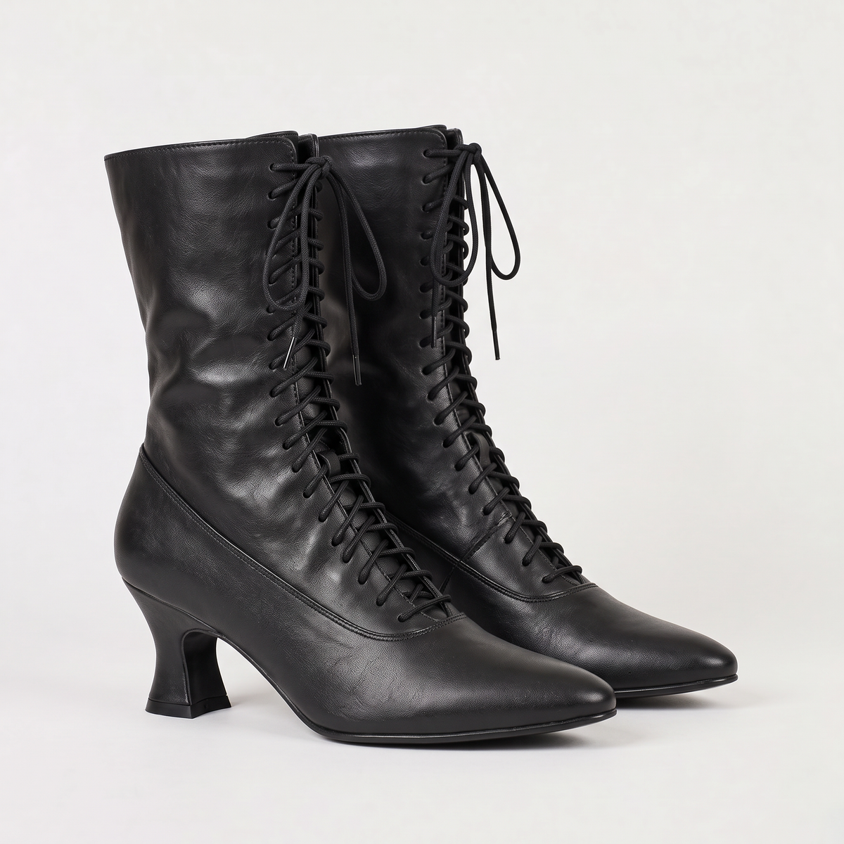 Women's Victorian Lace-Up High Heel Ankle Boots