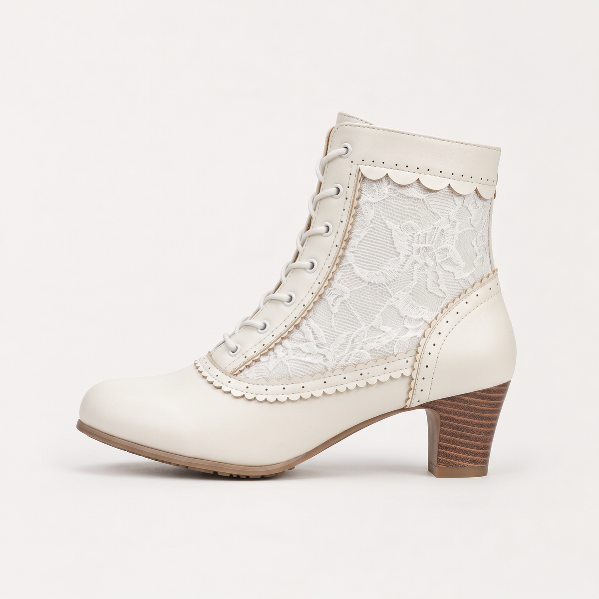 Women's Embroidered Victorian Lace-Up Ankle Boots