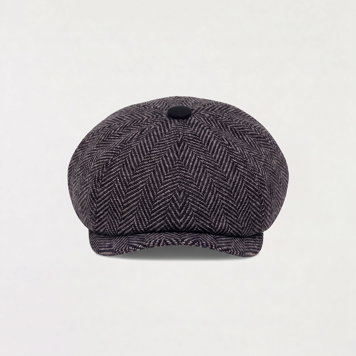 Men's Herringbone Bakersboy Panelled Crown Cap