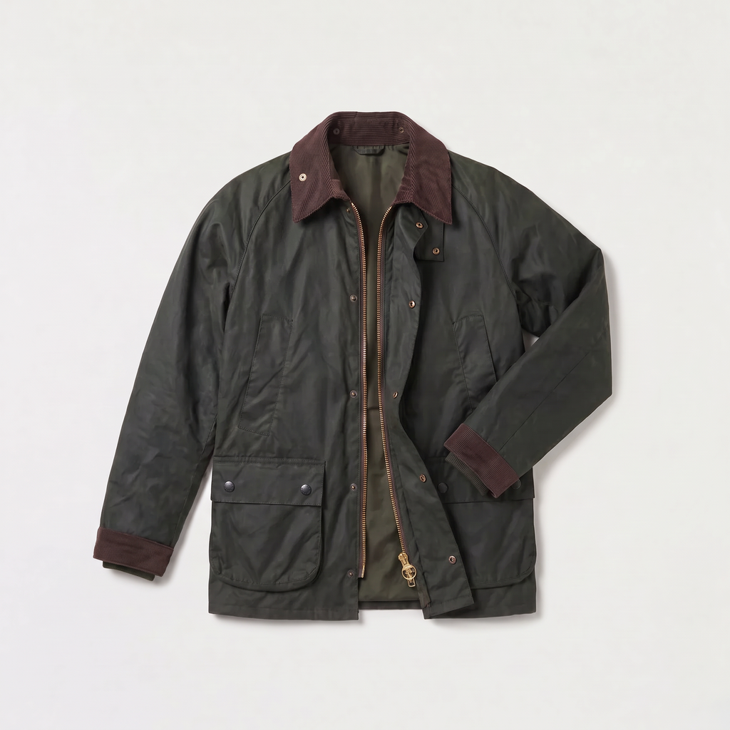 Men's Oil-Waxed Corduroy Collar Jacket