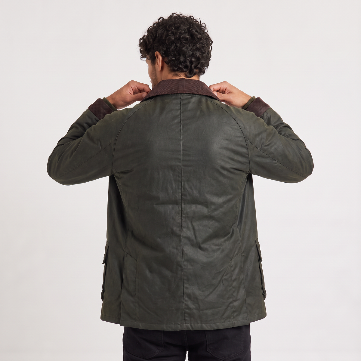 Men's Oil-Waxed Corduroy Collar Jacket