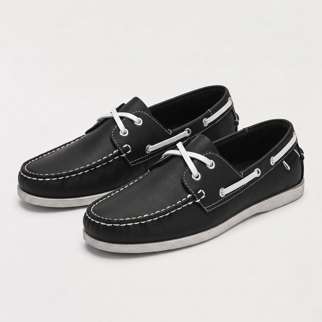 Men's Leather Boat Loafers