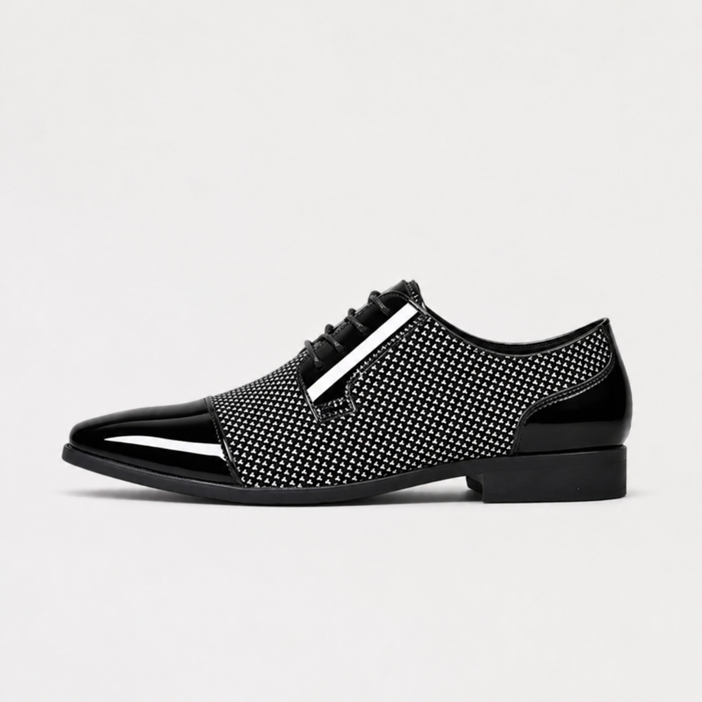 Men's Contrast Texture Oxford Shoes