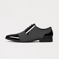 Men's Contrast Texture Oxford Shoes