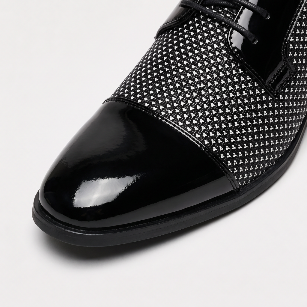 Men's Contrast Texture Oxford Shoes