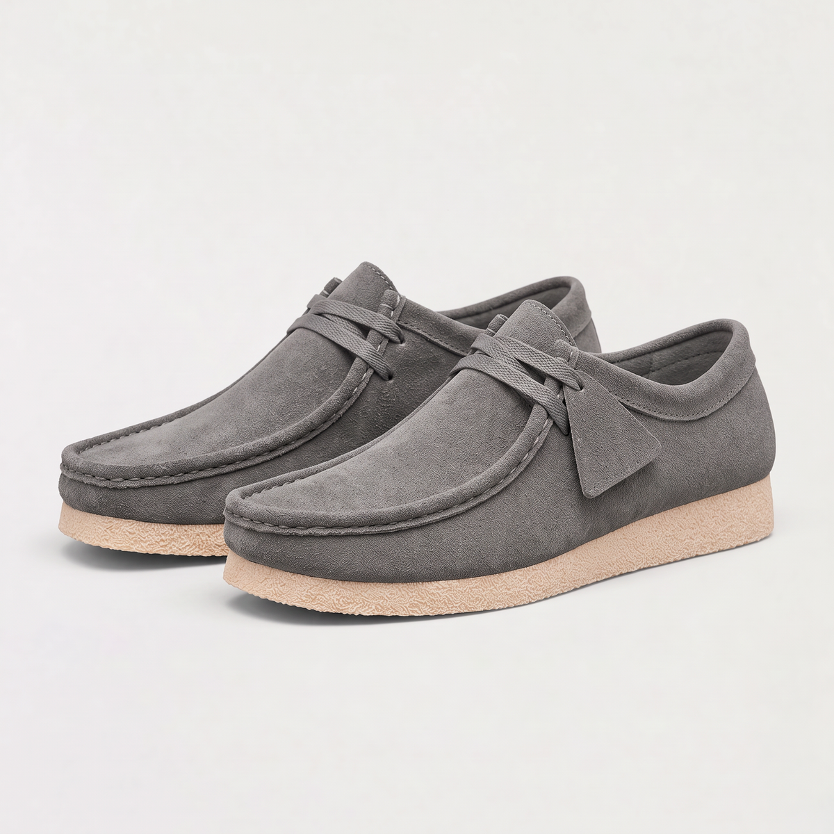 Men's Lace-Up Suede-Look Moccasin Shoes