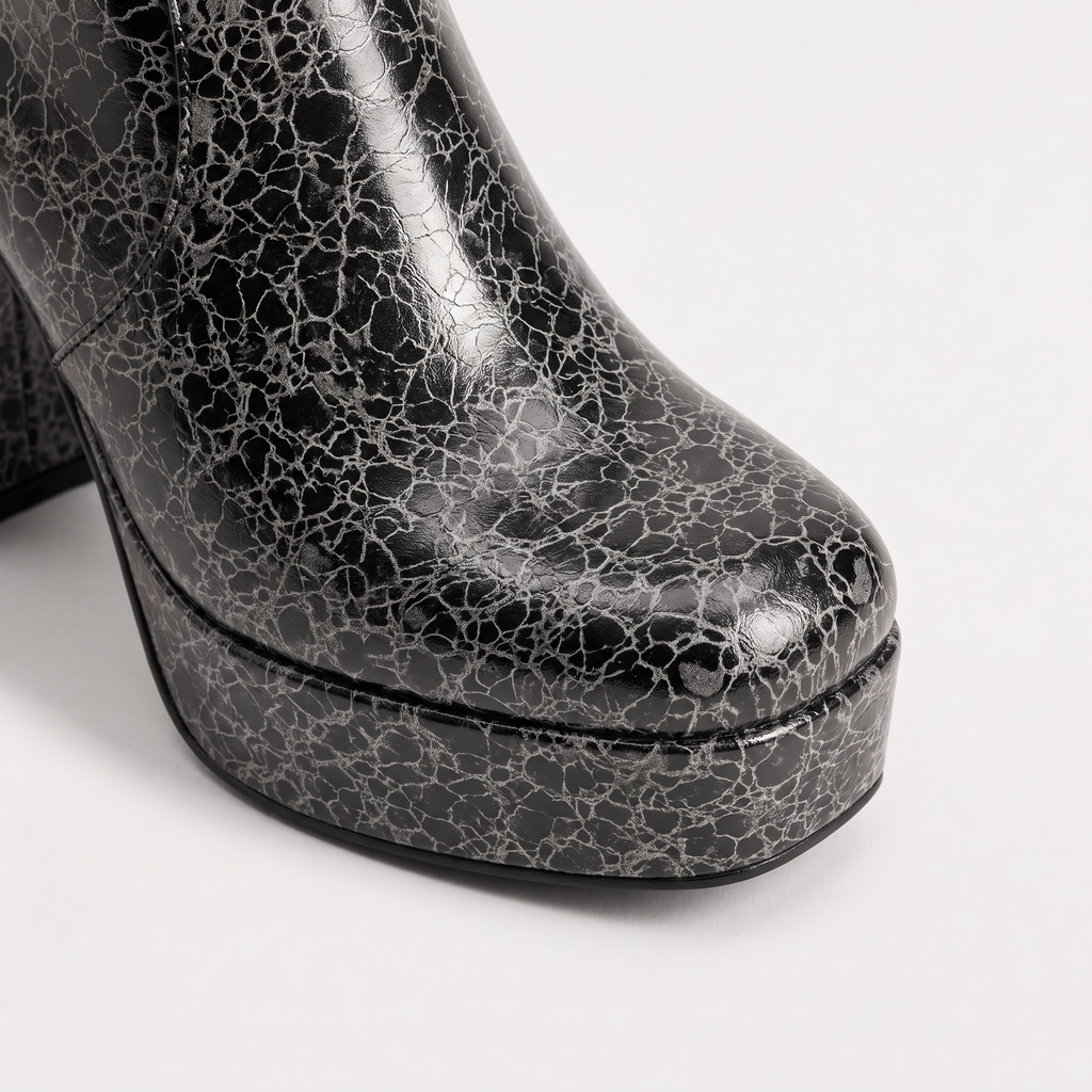 Women's Platform Knee-High Chunky Heel Boots