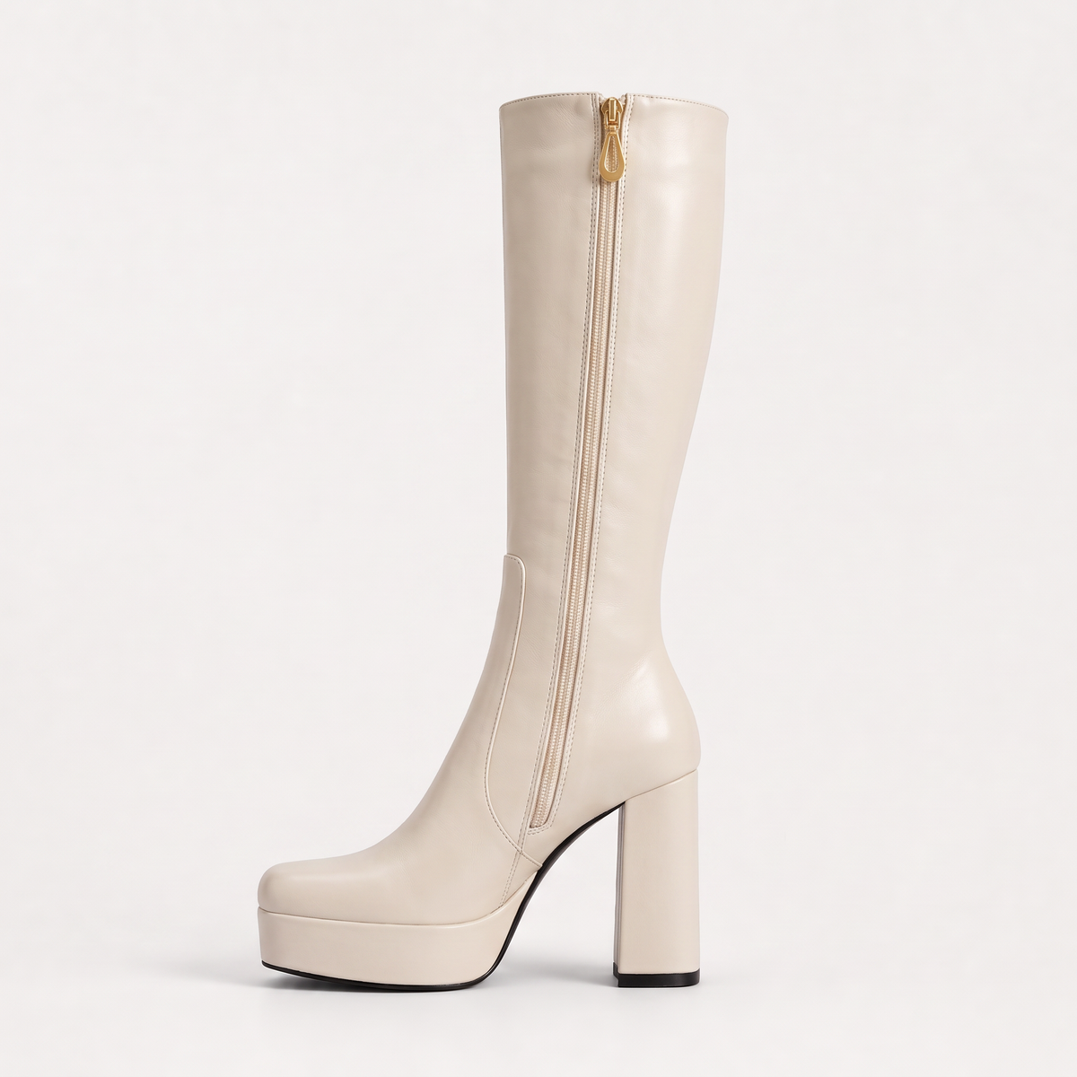 Women's Platform Knee-High Chunky Heel Boots