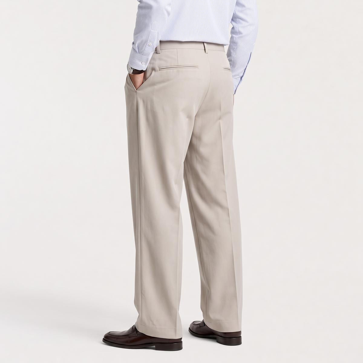 Men's Loose Fit Pleated Trousers