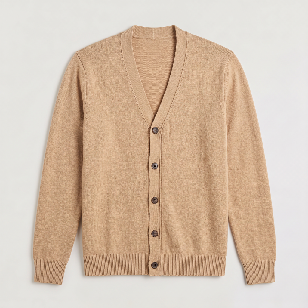 Men's Classic V-Neck Button Soft Knit Cardigan