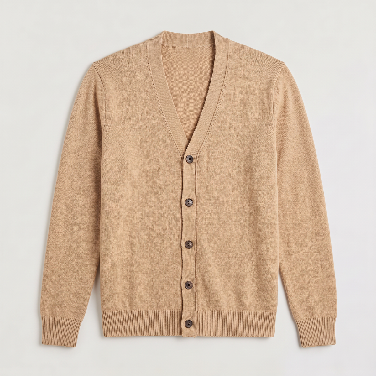 Men's Classic V-Neck Button Soft Knit Cardigan