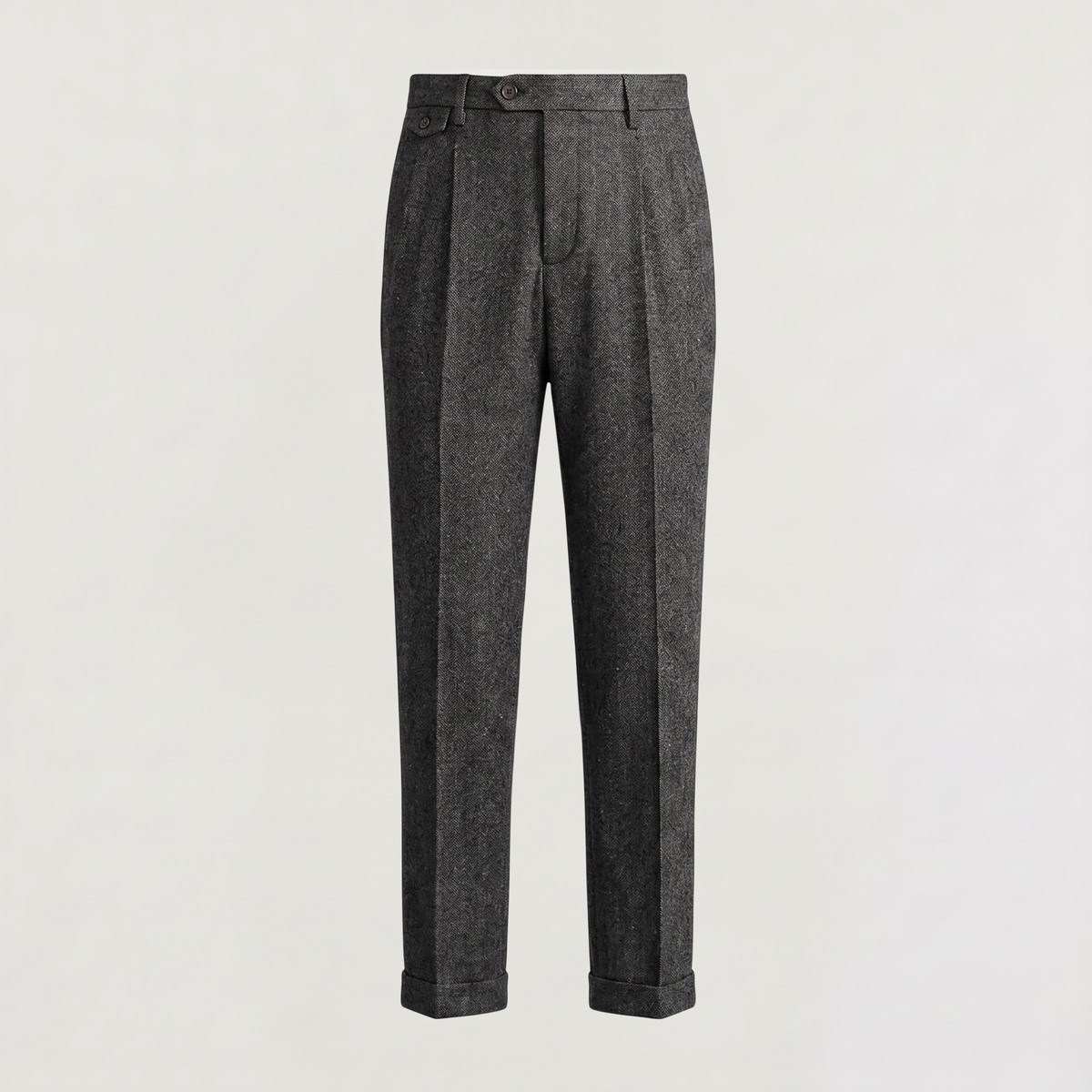 Men's Herringbone Wool Trousers