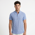 Men's Striped Short Sleeve Shirt