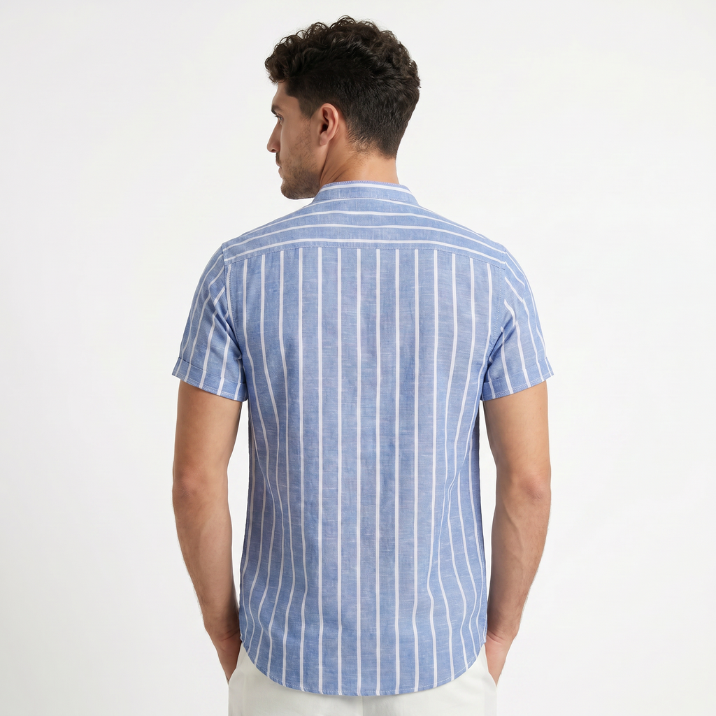 Men's Striped Short Sleeve Shirt
