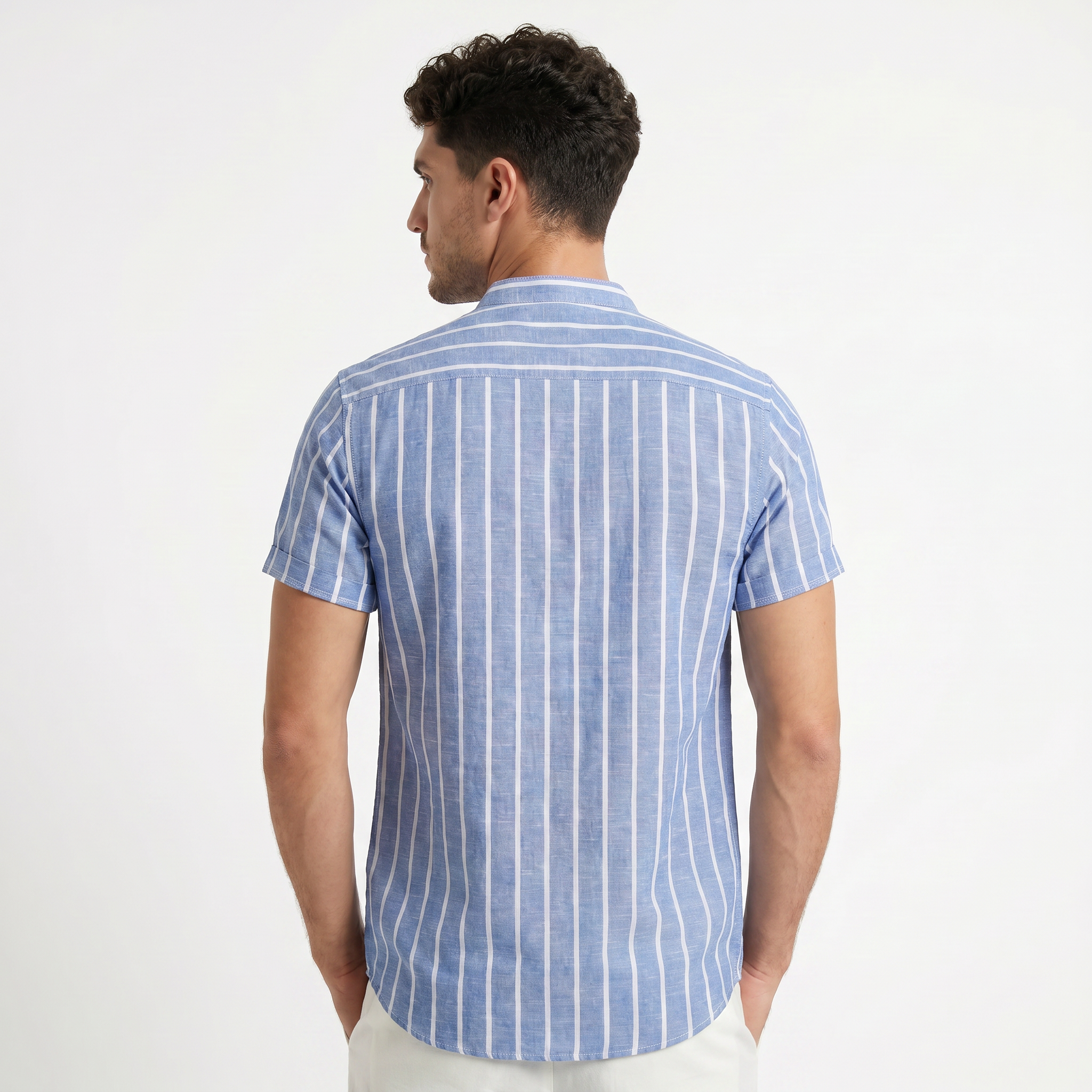 Men's Striped Short Sleeve Shirt