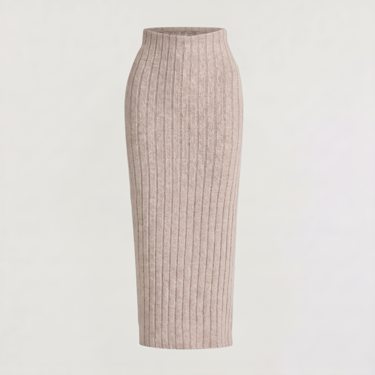 Women's Ribbed Knit Midi Skirt