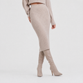 Women's Ribbed Knit Midi Skirt