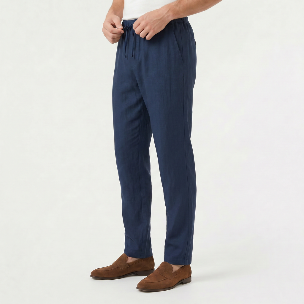 Men's Drawstring Straight Leg Pants