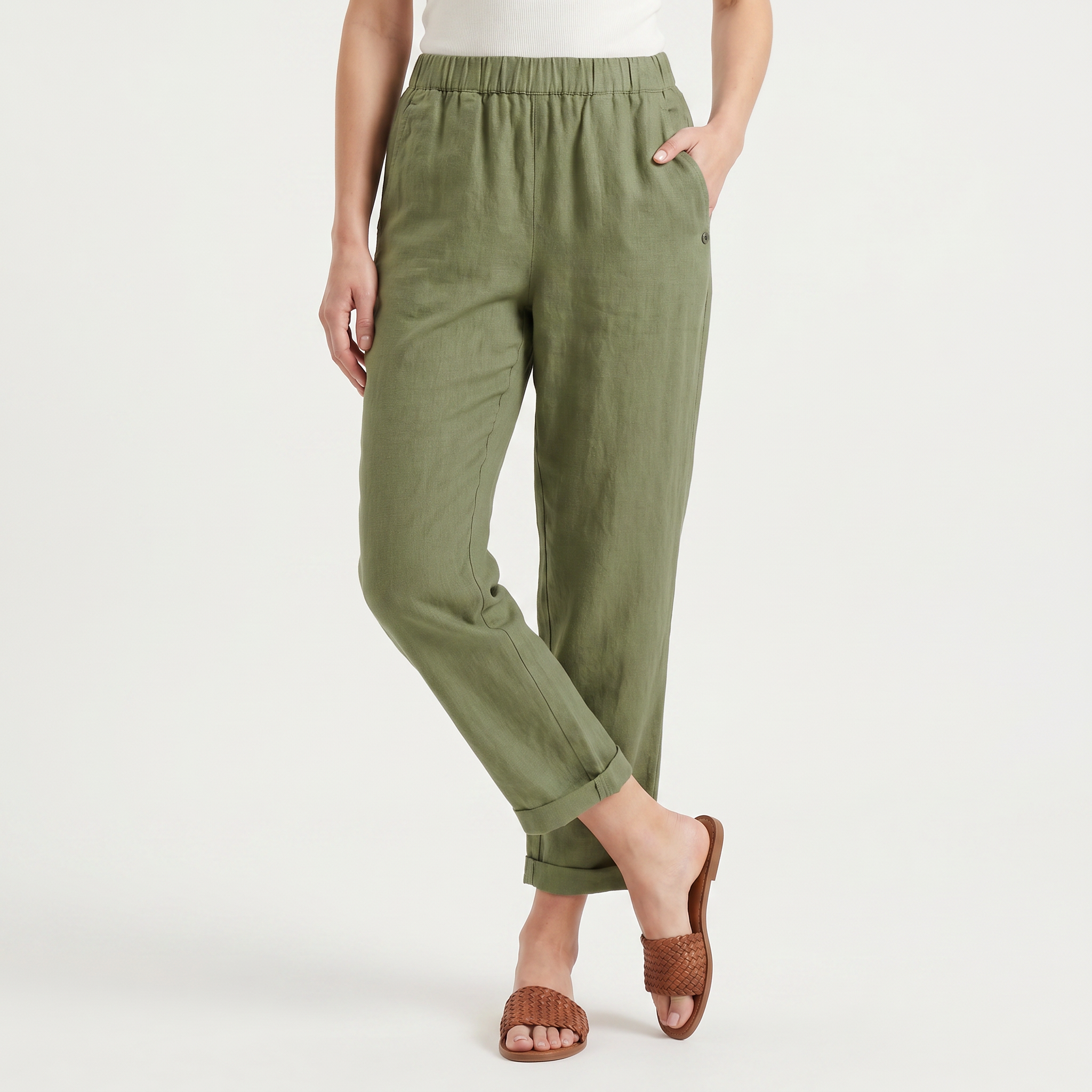 Women's Harem Pants with Elastic Waist