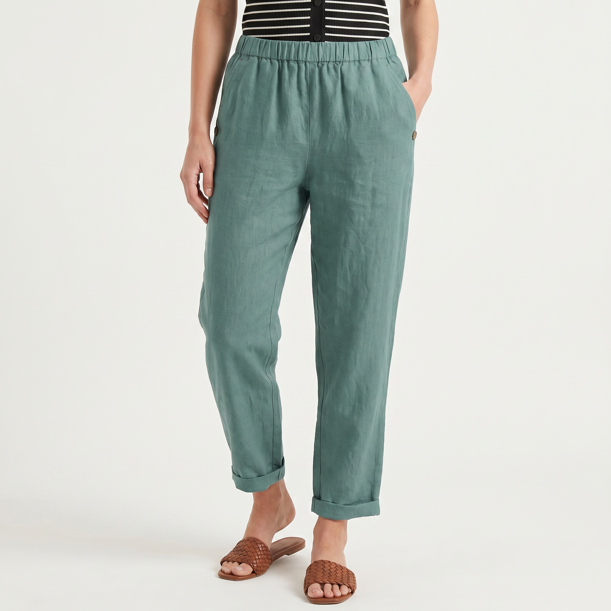 Women's Harem Pants with Elastic Waist