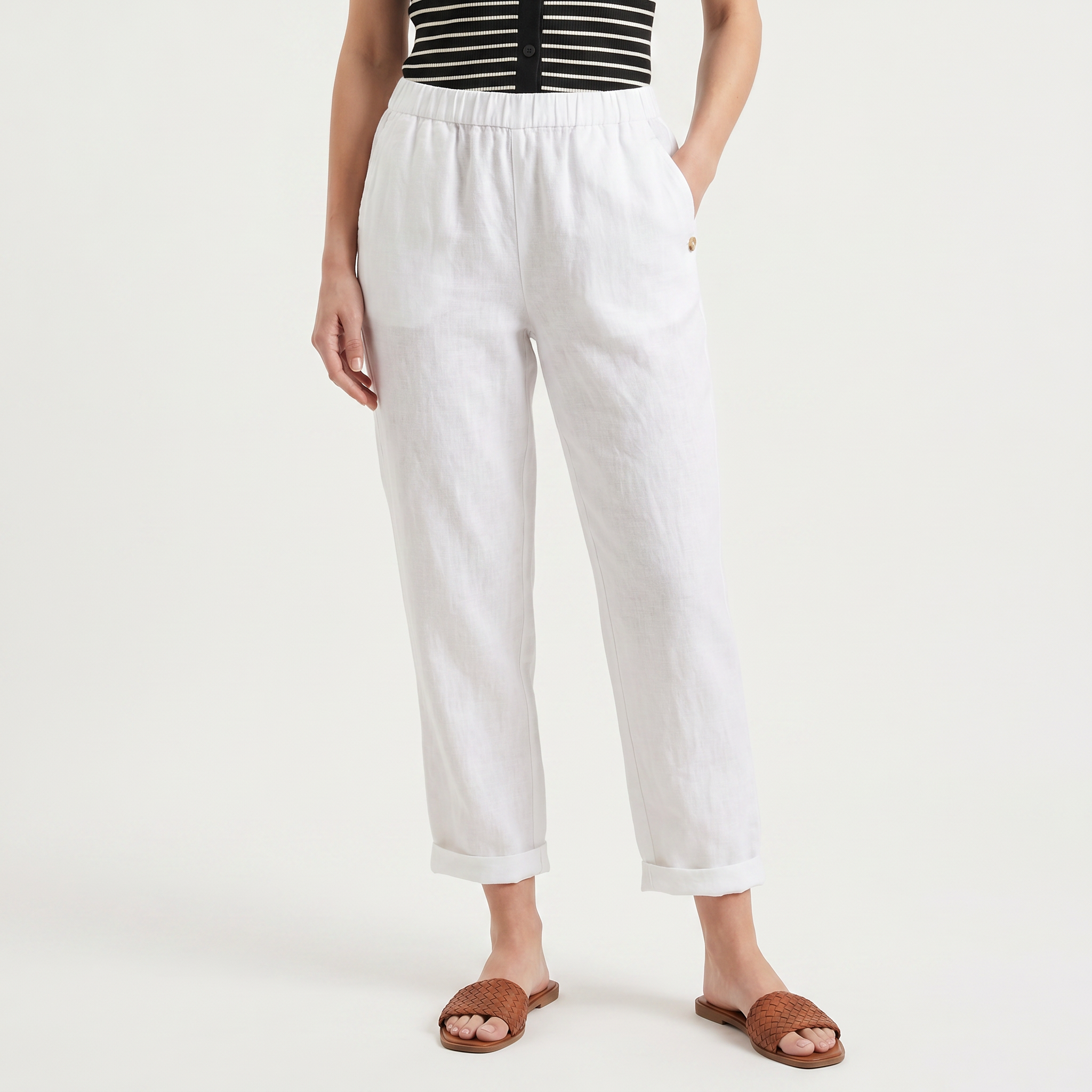 Women's Harem Pants with Elastic Waist