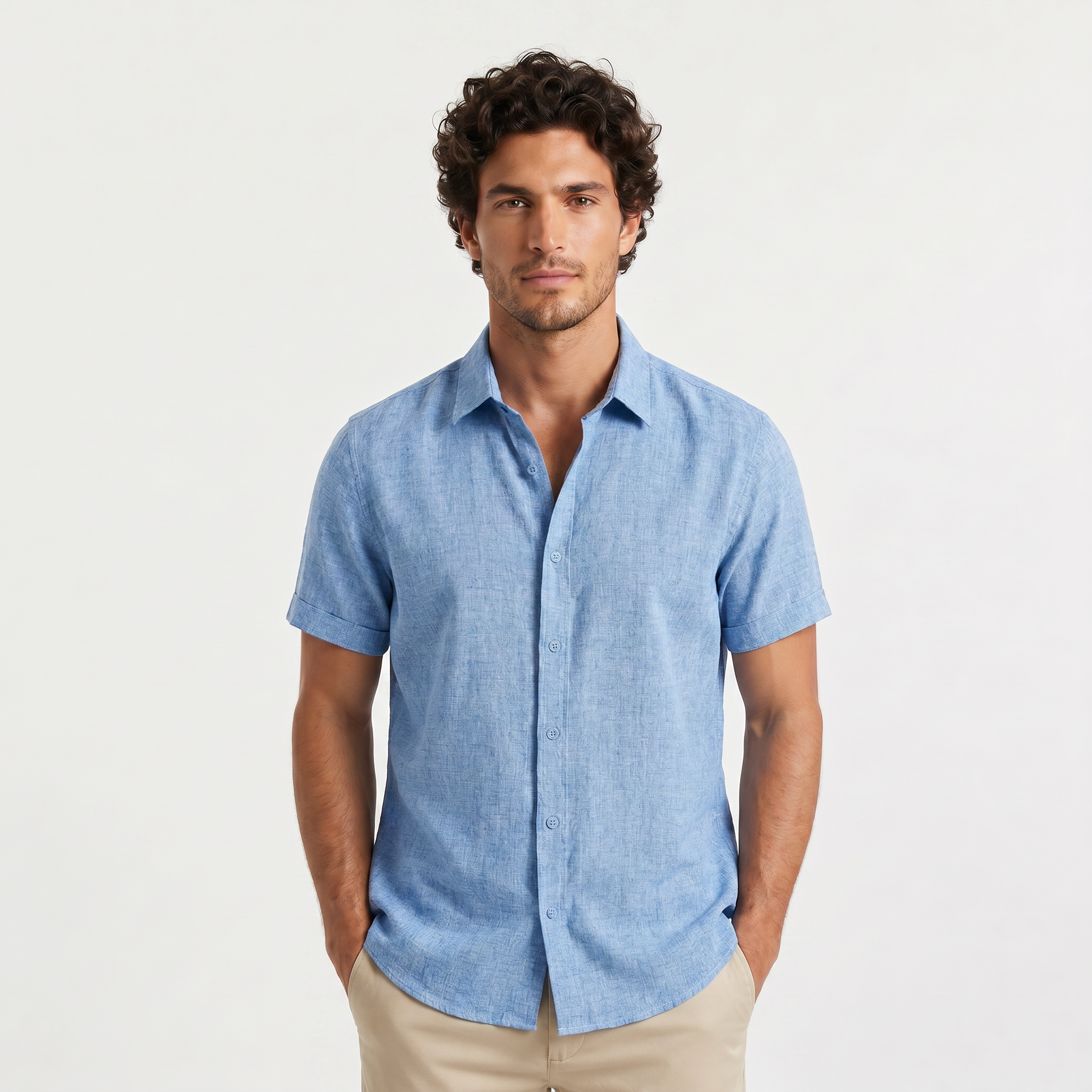 Men's Short Sleeve Button-Up Shirt | Relaxed Fit