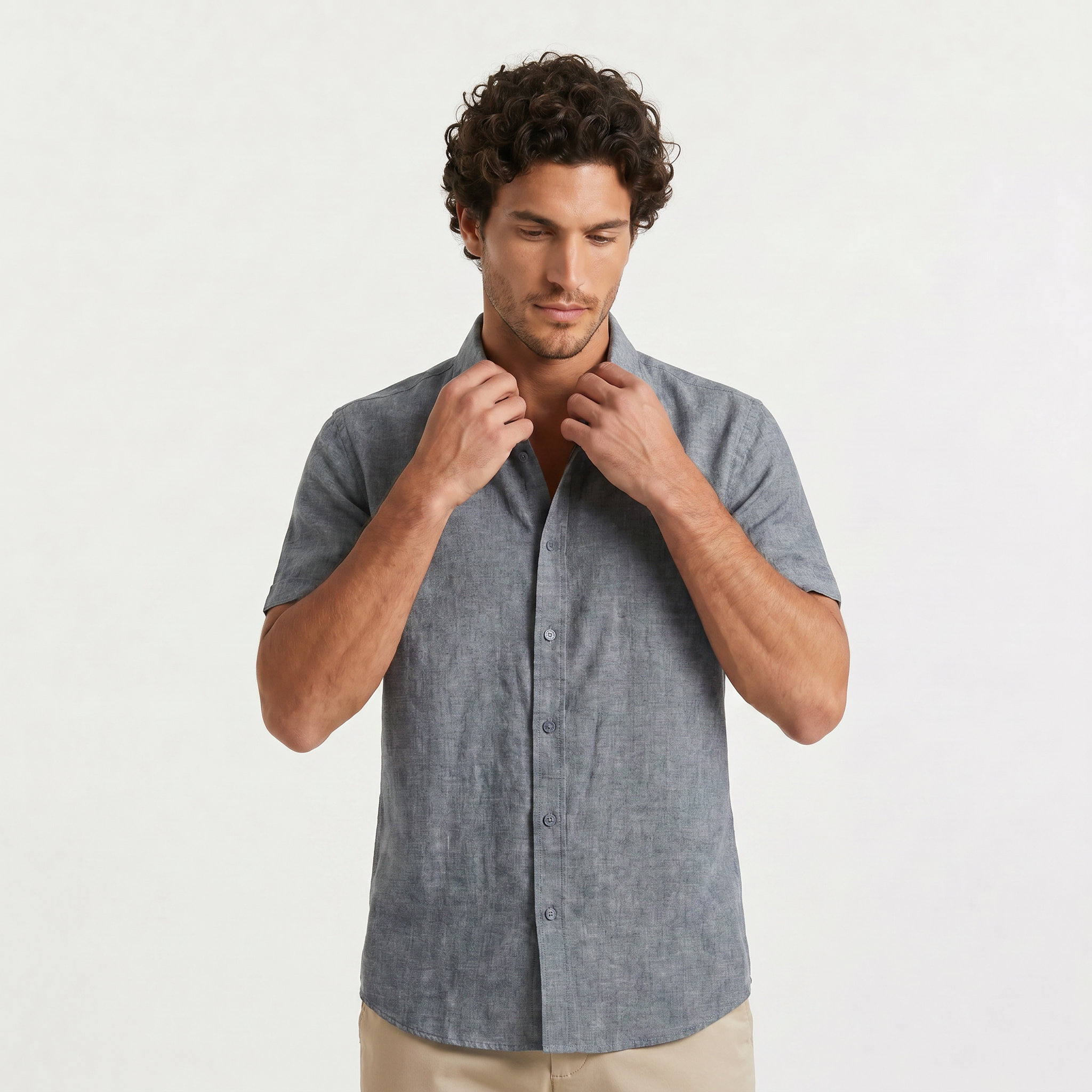 Men's Short Sleeve Button-Up Shirt | Relaxed Fit