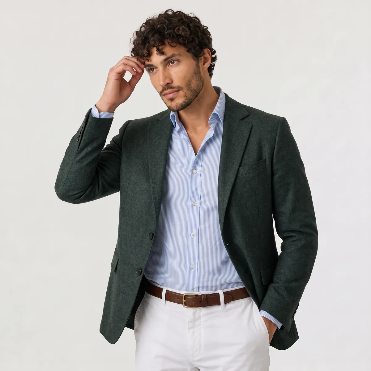 Men's Tailored Knit Blazer - Smart Casual Wear