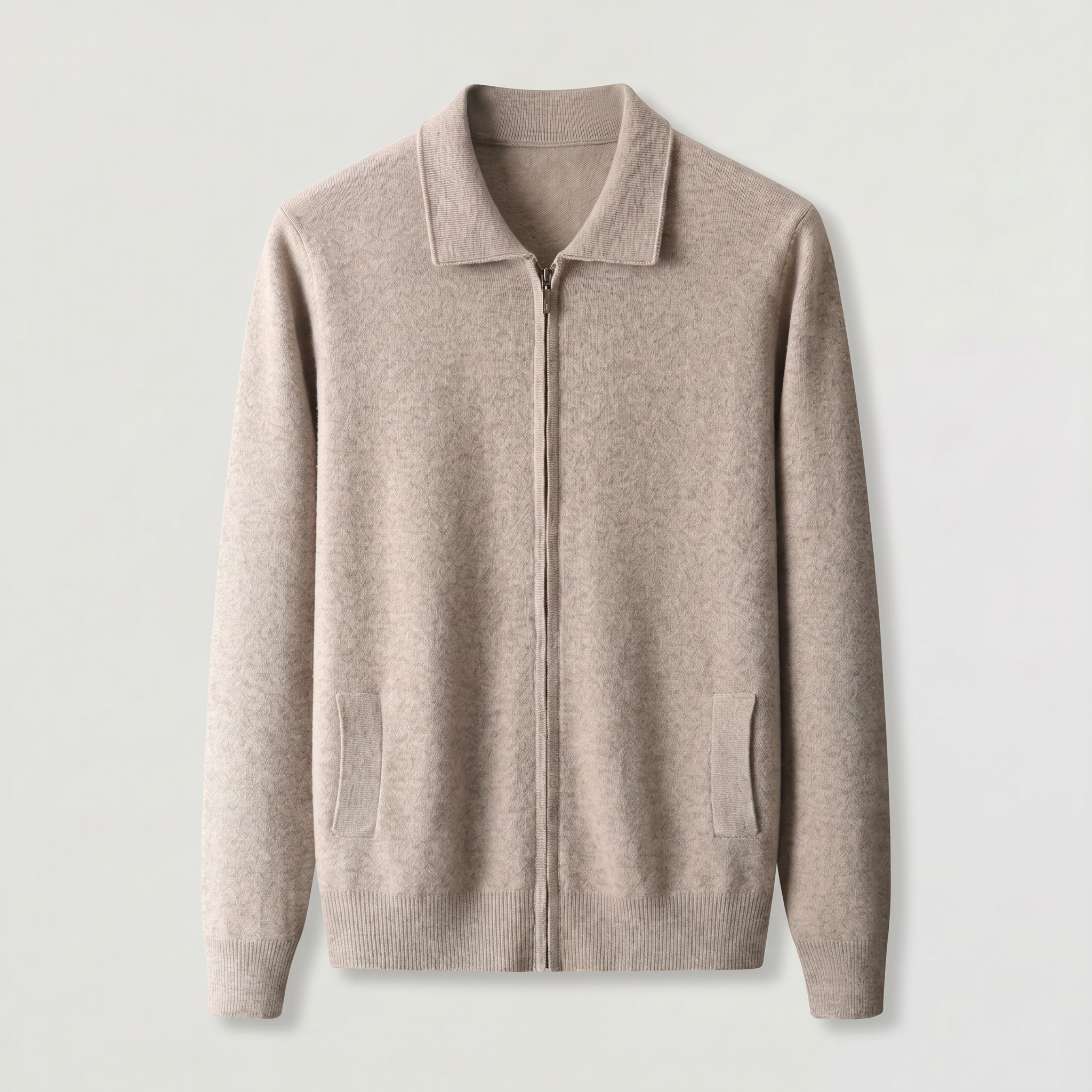 Men's Zip-Up Wool Cardigan