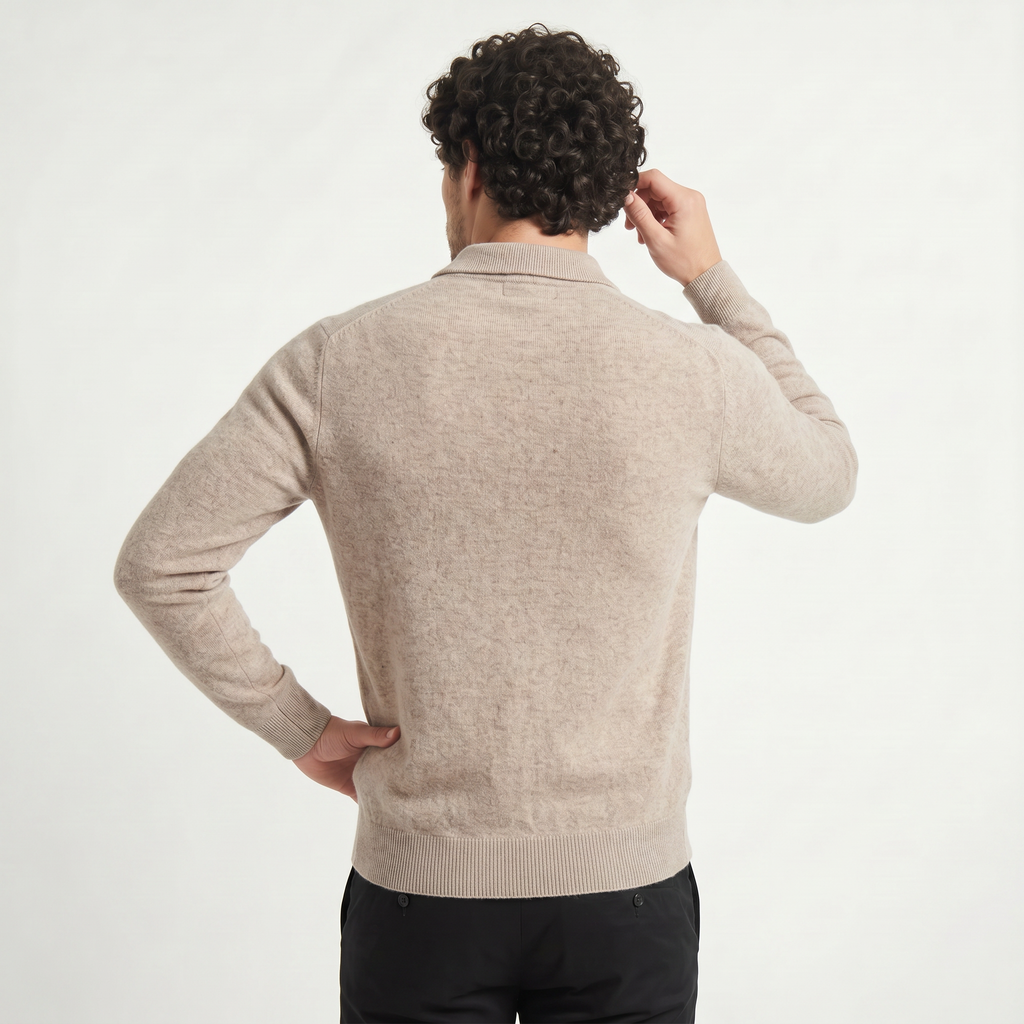 Men's Zip-Up Wool Cardigan