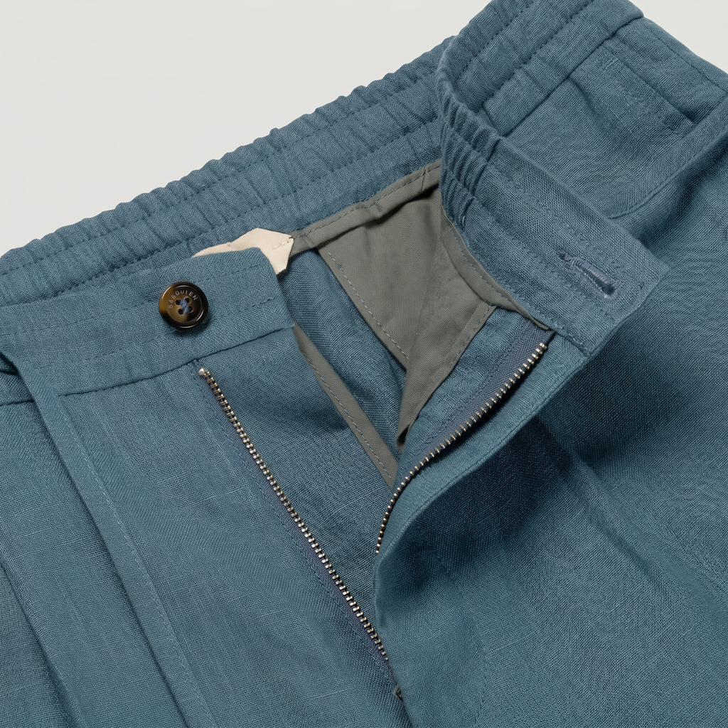 Men's Linen Drawstring Seaside Trousers