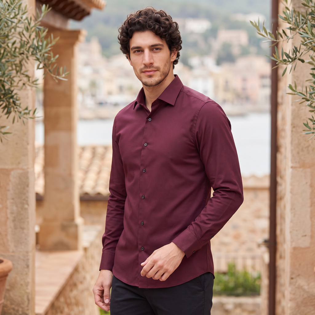 Men's Slim-Fit Dress Shirt