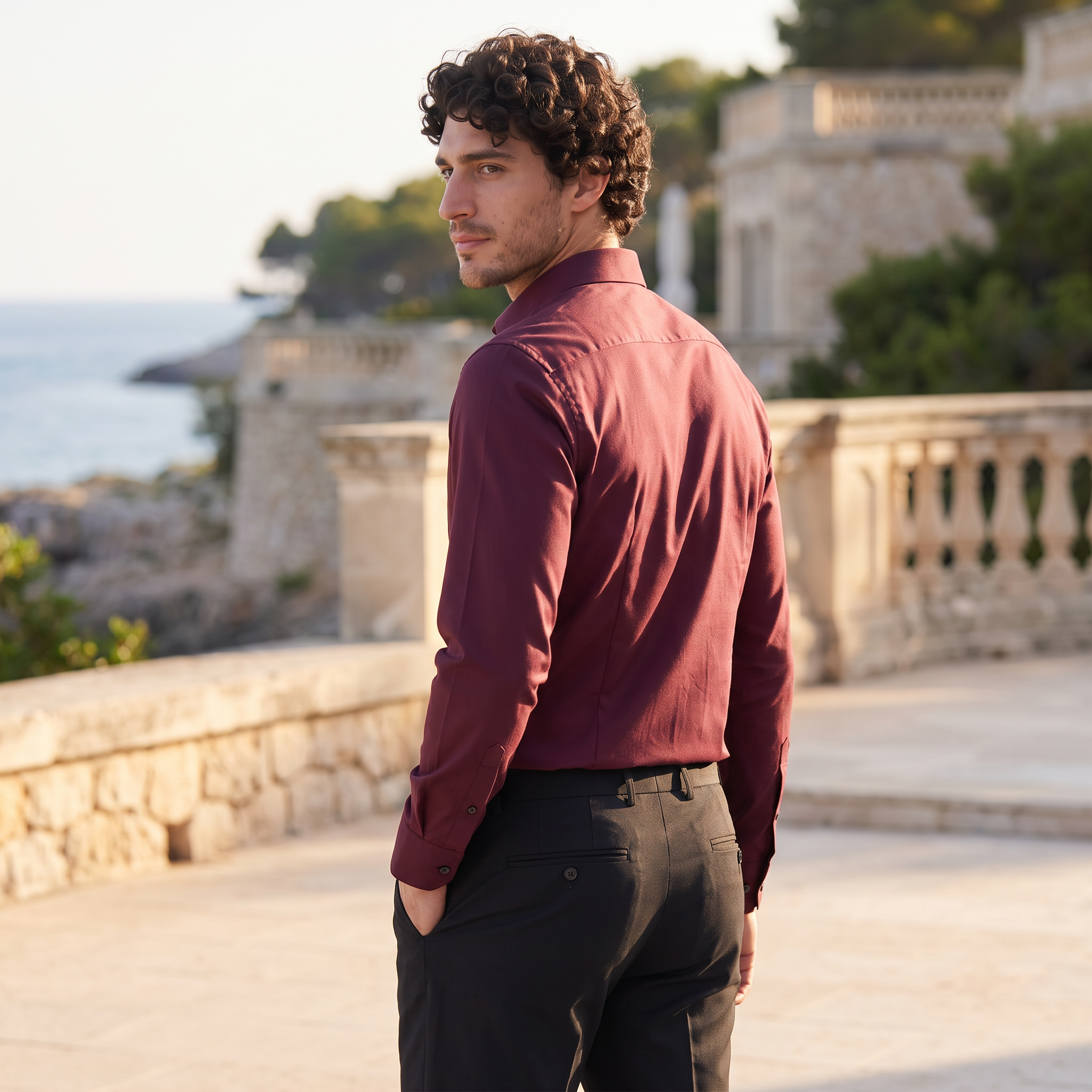 Men's Slim-Fit Dress Shirt
