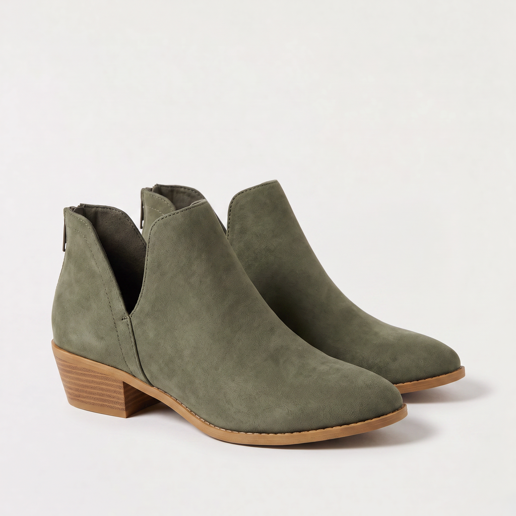 Women's Low-Cut V-Front Ankle Boots
