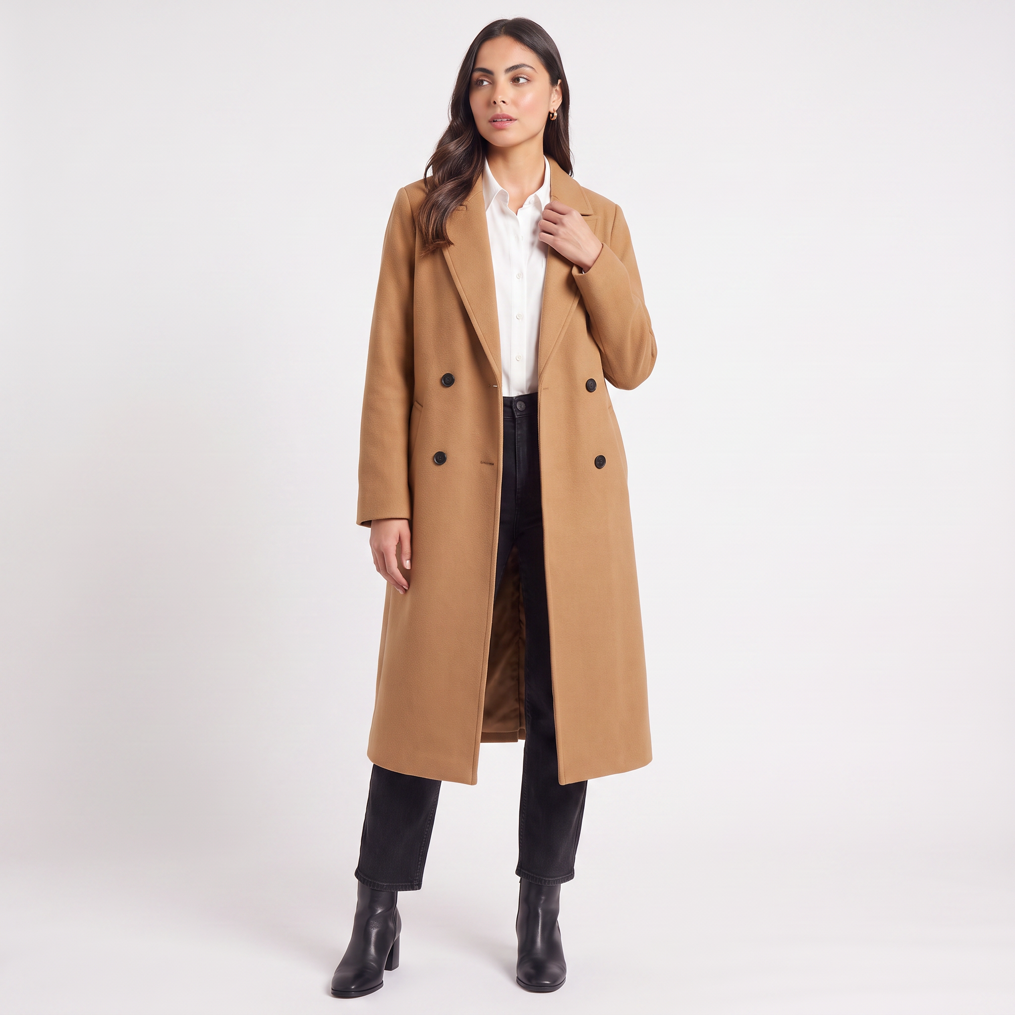 Women's Long Button-Up Coat